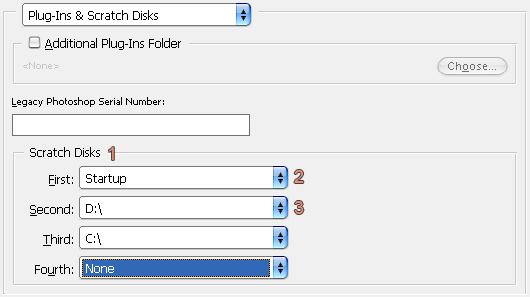 Plug&ndash;Ins &amp; Scratch Disks